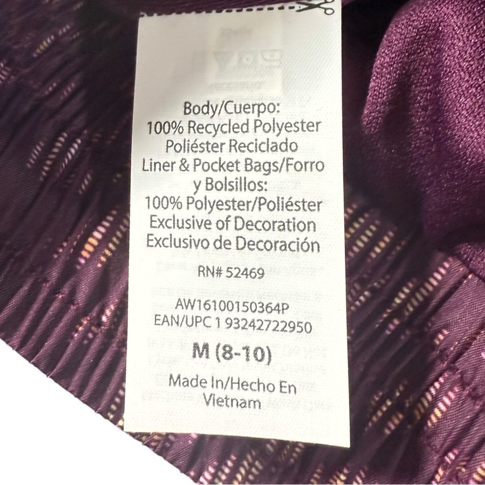 Women's Purple Patterned Shorts - Picture 5 of 11